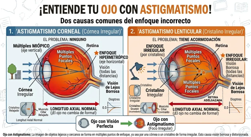 Ojo con Astigmatismo